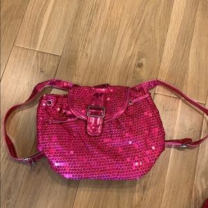 Hot Pink Sequin Mini Backpack